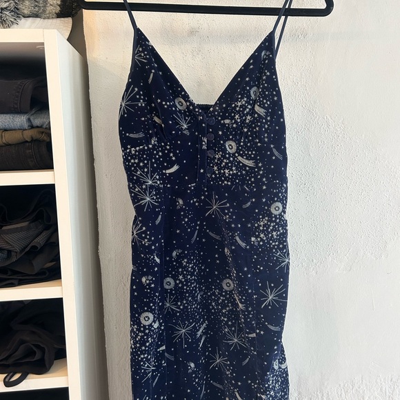 Urban Outfitters Blue Velvet Rooftops Constellation Midi Dress - Picture 3 of 4